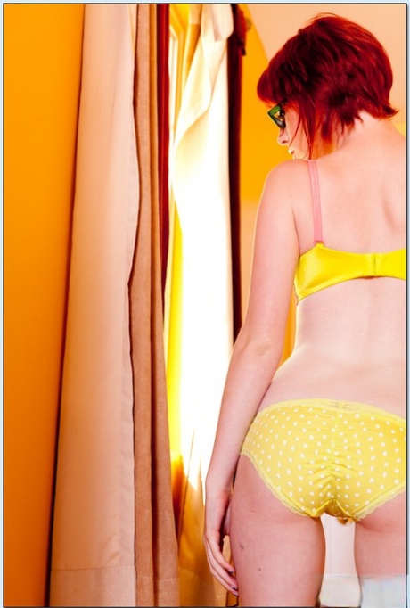 Redhead coed in glasses Zoey Nixon stripping off her clothes 51783785